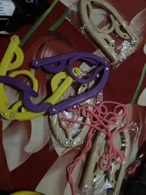 Hanger Lipat Baju Plastik Portable Travelling - Travel Jemuran Pakaian Jemur Baju Gantung Gantungan
