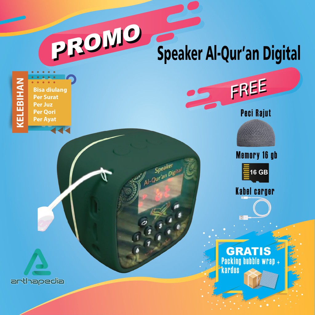 Speaker AlQuran 16 GB BLUETHOOT SPEAKER ALQURAN DIGITAL RERBARU