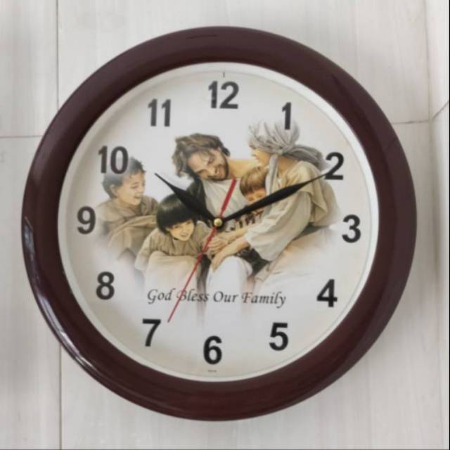 Jam Dinding God Bless Our Family