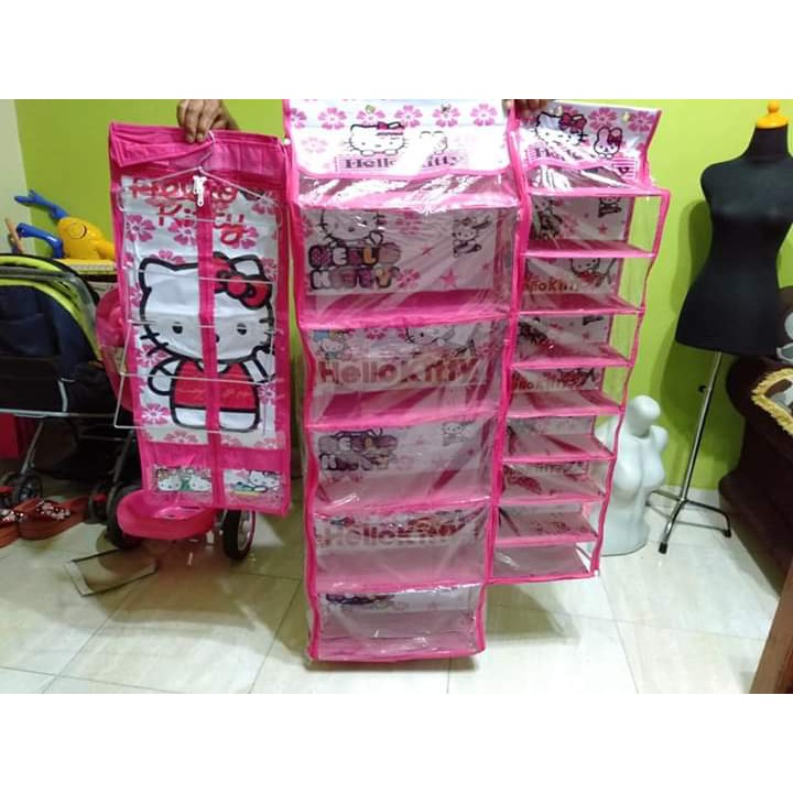 rak gantung set 3 in 1 rak set sepatu tas jilbab