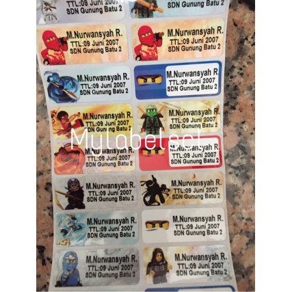 

Stiker Label Nama Name Sticker Ninja Go Hero Waterproof Anti Air Anti Sobek