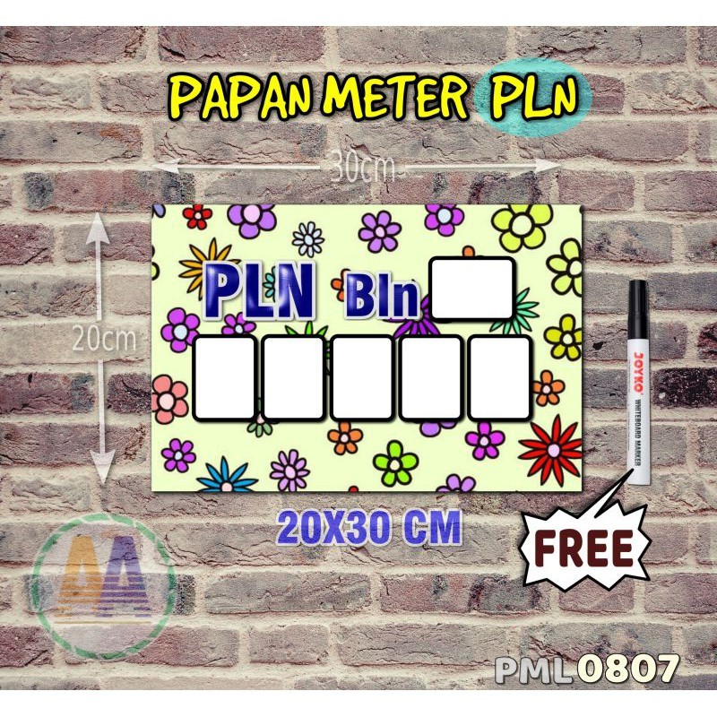 

Papan Meter Listrik PLN PAM motif Unik - Flower 07 - Toko2A