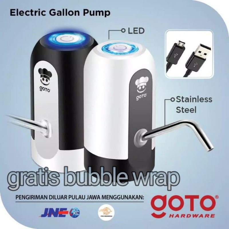 goto hydro pompa galon elektrik tinggal pencet goto,electric pump