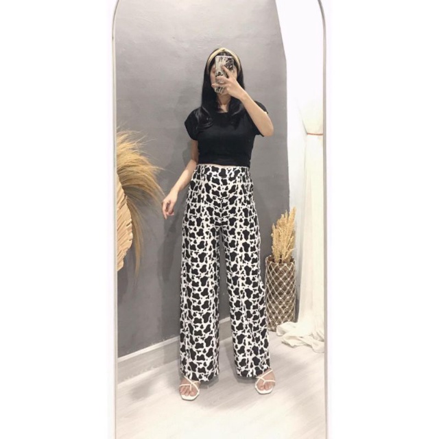 Celana Kulot Motif Sapi