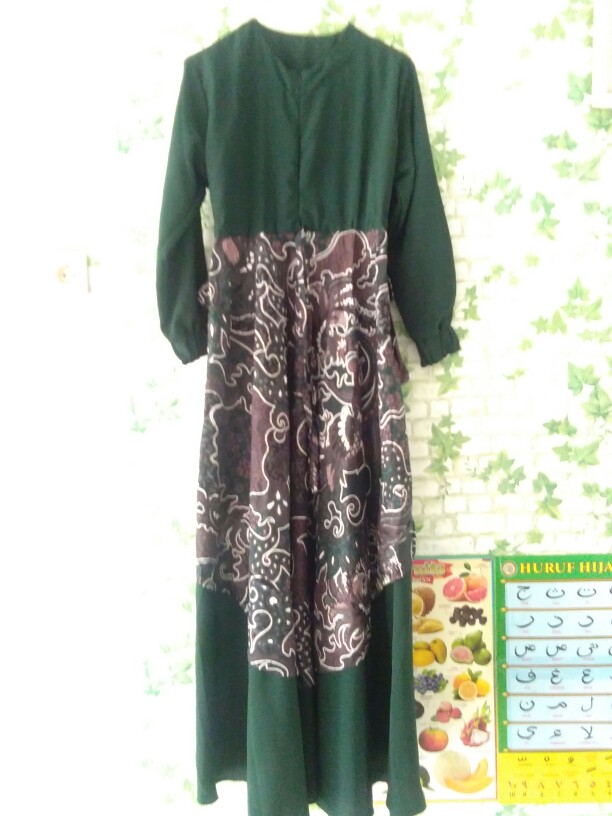 Couple Batik Keluarga Gamis Lonceng Model Jazz Gamis Jazzy Couple Gamis Batik Kerah Jazzbatik Wolfis