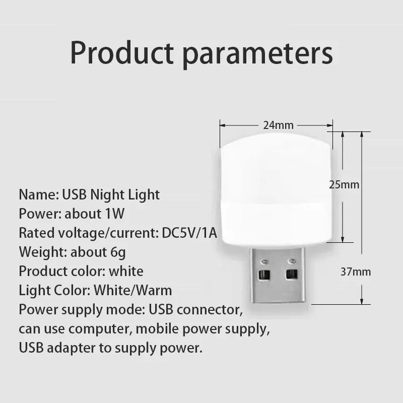 AZ LAMPU LED MINI PORTABLE / LAMPU TIDUR BELAJAR USB / EMERGENCY LAMP