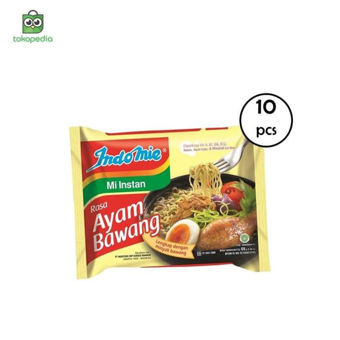 

Terlaris# Indomie Ayam Bawang Mie Instan 69 G/10 Pcs