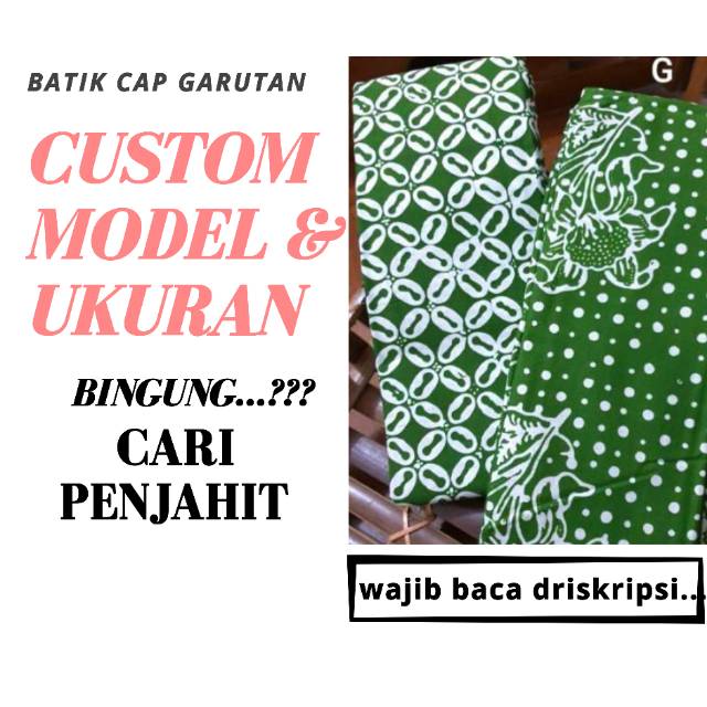 Kain batik  cap  garutan kain katun fashion custom  model 