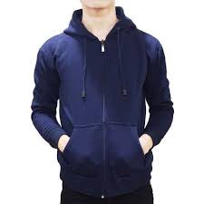 JAKET HOODIE ZIPPER POLOS HITAM PRIA WANITA