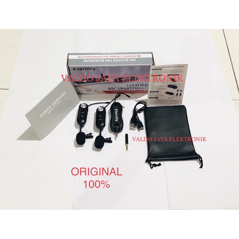ETERNITY Lavalier Mic Smartphone / Mic Clip On Wireless / Mic Kancing Wireless