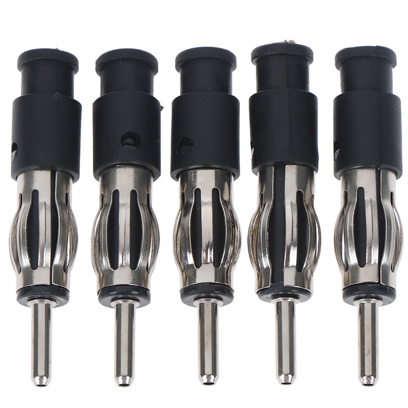 {LUCKID}5pcs Car CD Radio Male Aerial Antenna Plug Adapter Plastic Handle Connector