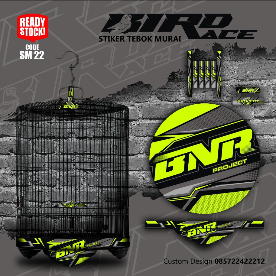 Stiker Decal Tebok Murai Stiker Sangkar Murai Custom BNR