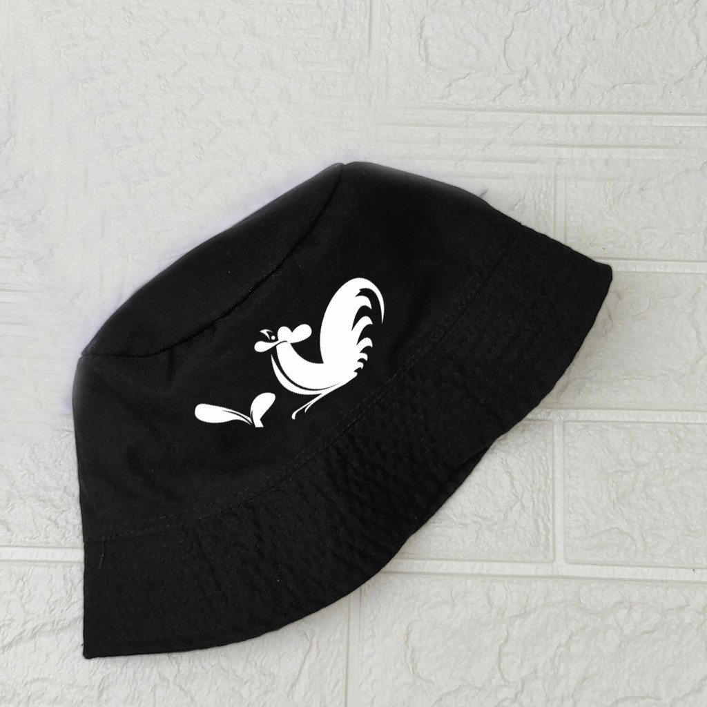 Topi Bucket Mangkok Ayam Jago  Mangkok Ayam Buket Polos Hitam  Topi Bucket Lucu Unik Klasik Mangkok