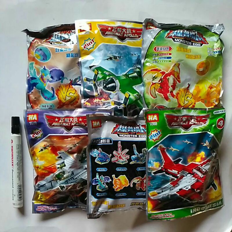 robot bongkar pasang isi 20pcs