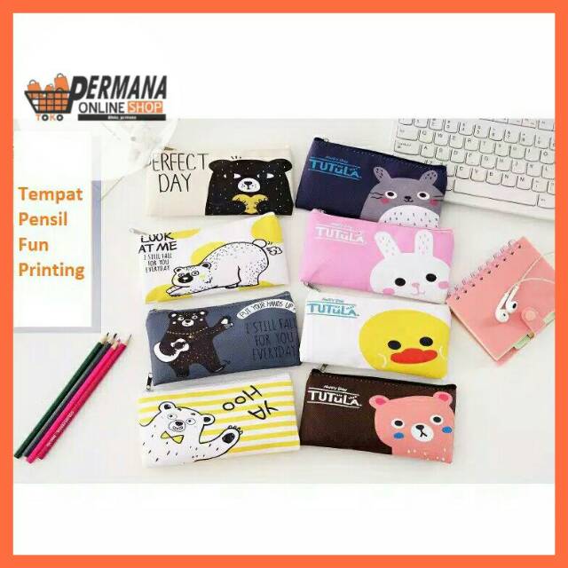 

PC065 8 DESIGN CUTE PRINTING PENCIL CASE / TEMPAT PENSIL