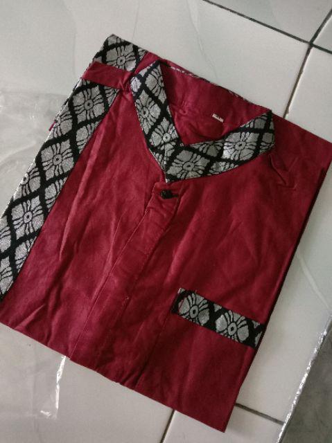 Koko Batik Pria Lengan Pendek Kemeja Koko Pria Fashion/koko Pria Bordir/kemeja Koko Pria Kombinasi