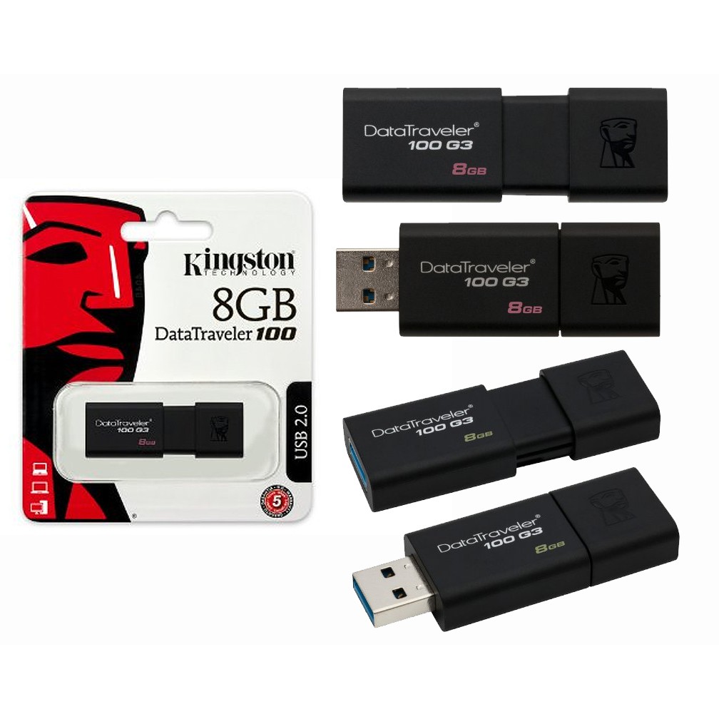 Kingston 8gb, USB 3.0, DT100G3/8GB, Resmi Bagus MURAH Bergaransi