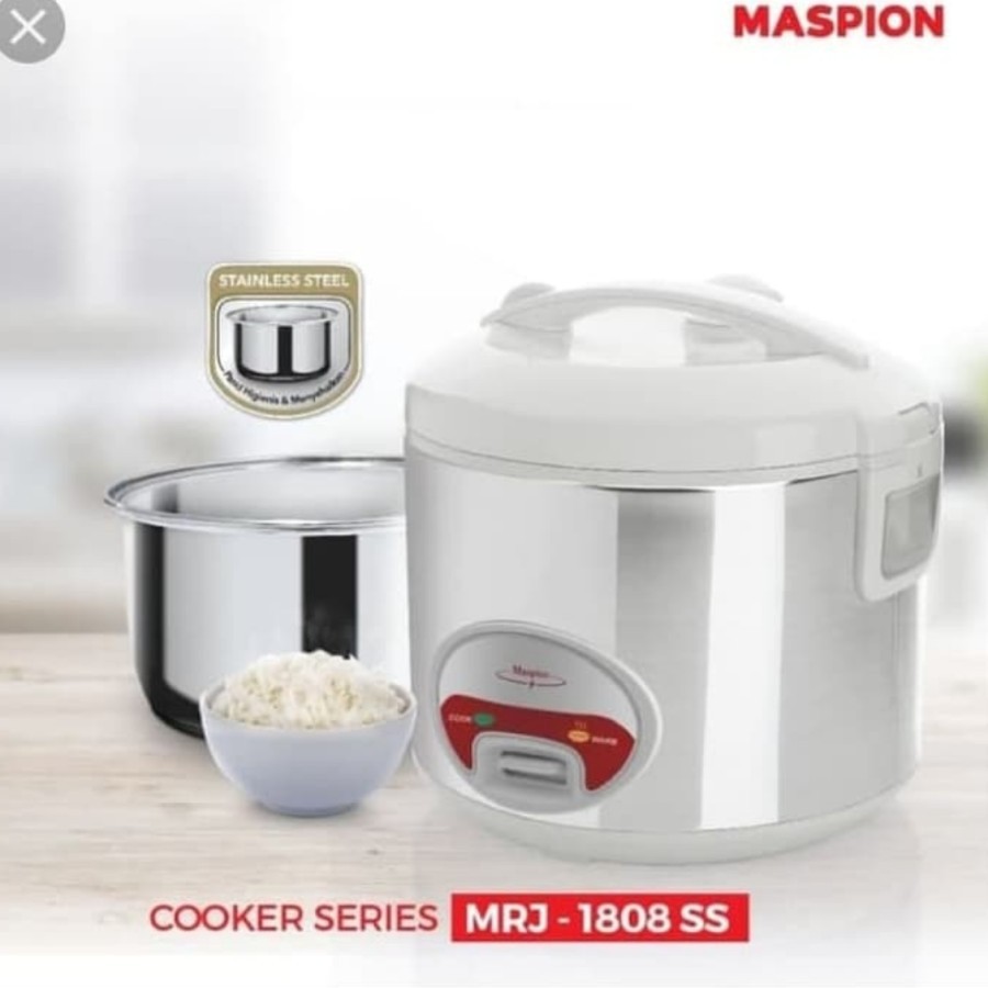 Magic Com Maspion MRJ1808SS / Rice Cooker Stainless Maspion MRJ 1808SS 1.8ltr