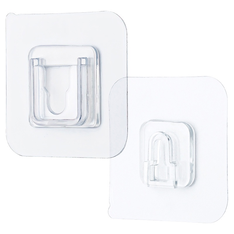 2 Pcs/set Double-sided Adhesive Wall Hooks for Hanging Racks / Bathroon  Under Box Shelf Rack Seamless Hanging Storage Hook