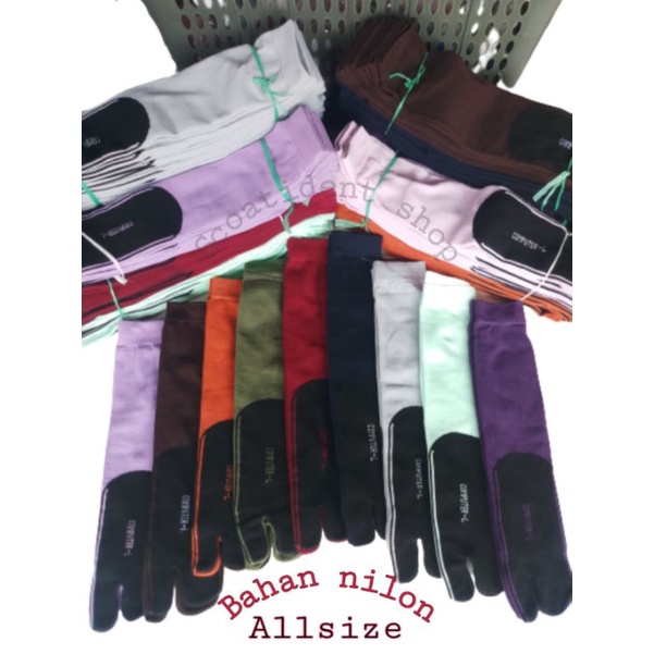 Kaos kaki jempol muslimah polos warna setinggi betis(NON KEMAS)