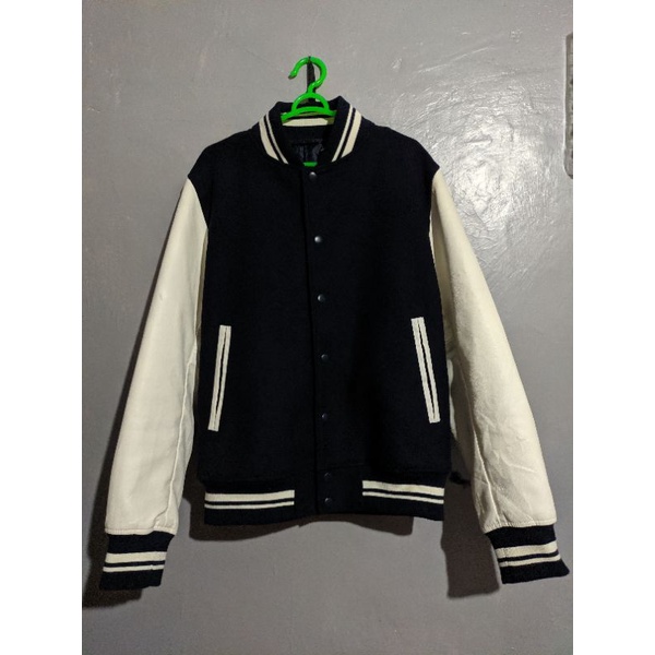 Varsity Jacket Leather GU by Uniqlo Original