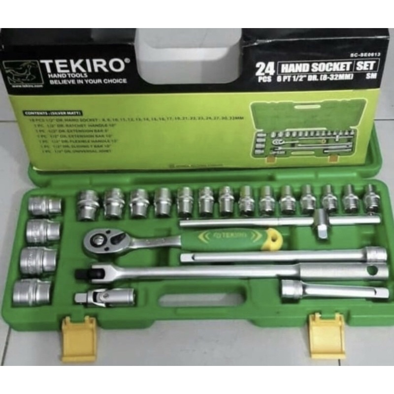 mata Kunci shock set tekiro 24 pcs mata sok mata kunci socket 8 - 32 mm