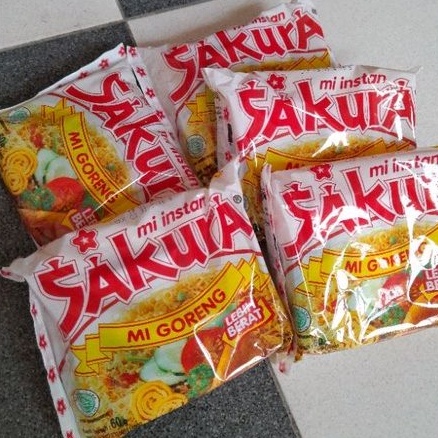 mie sakura mie goreng instan 60 gr 5 bungkus