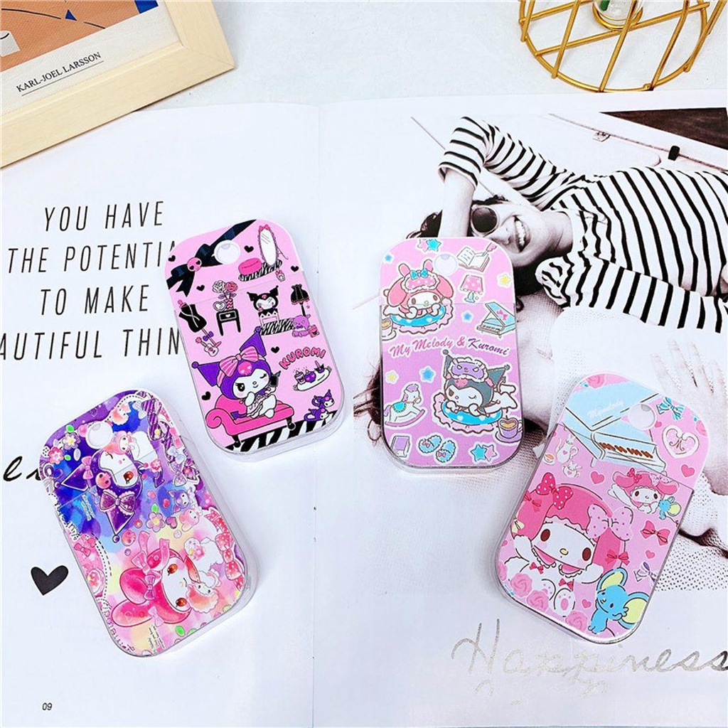 Agustinina Cartoon Spray Bottle Portable 50ml My Melody Travel Kittys Melody Hand Sanitizer Cinnamoroll Botol Parfum Penyemprot Alkohol