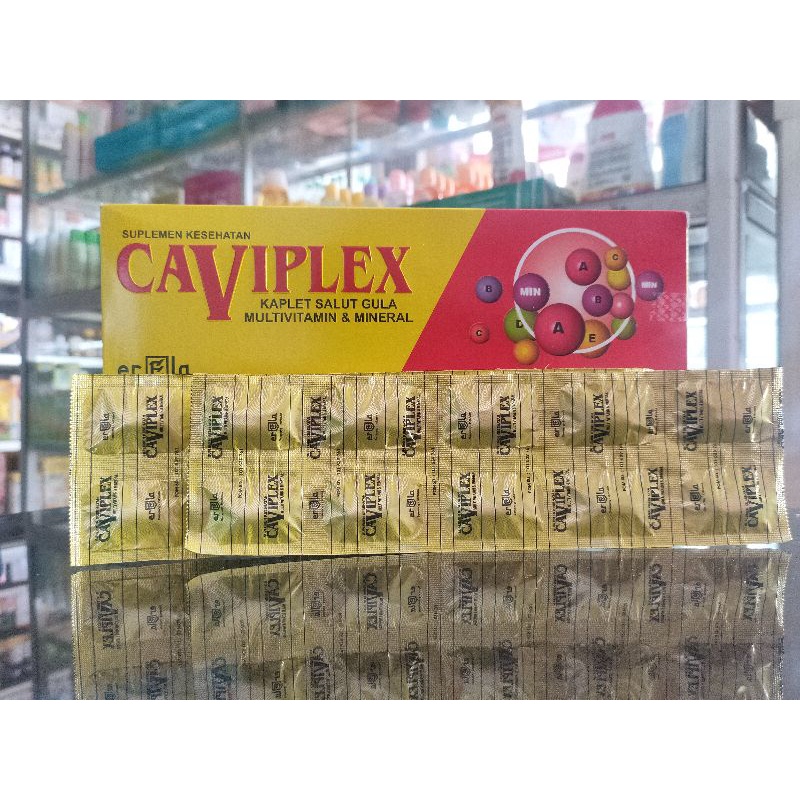 CAVIPLEX MULTIVITAMIN KAPLET 1 STRIP @10 Kaplet salut gula