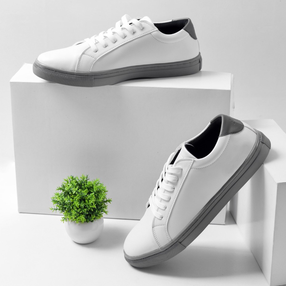 VICTOR WHITE GREY |ManNeedMe x Arf| Sepatu Sneakers Pria Casual ORIGINAL