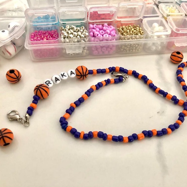 Basketball Strap Mask / Strap Mask Anak Laki-laki /Gantungan Masker / Custom Nama Strapmask