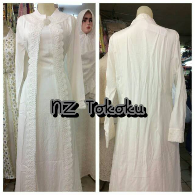 20+ Koleski Terbaru Model Baju Brokat Putih Muslim