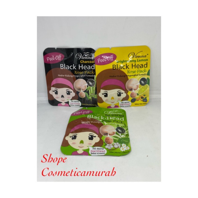 Vienna black head nose pack // masker untuk black head