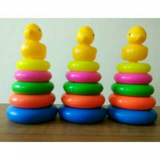 Mainan Ring Donat Bebek Mini 5 susun Mainan Edukasi Mainan Ring Donat Bebek Mini 5 susun Mainan Edukasi