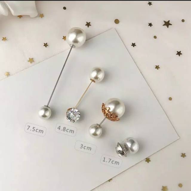 1 set GROSIR TUSPIN IMPORT Mewah Bros Dagu Peniti Jilbab Keren Korea Style Cantik Hijab Bagus