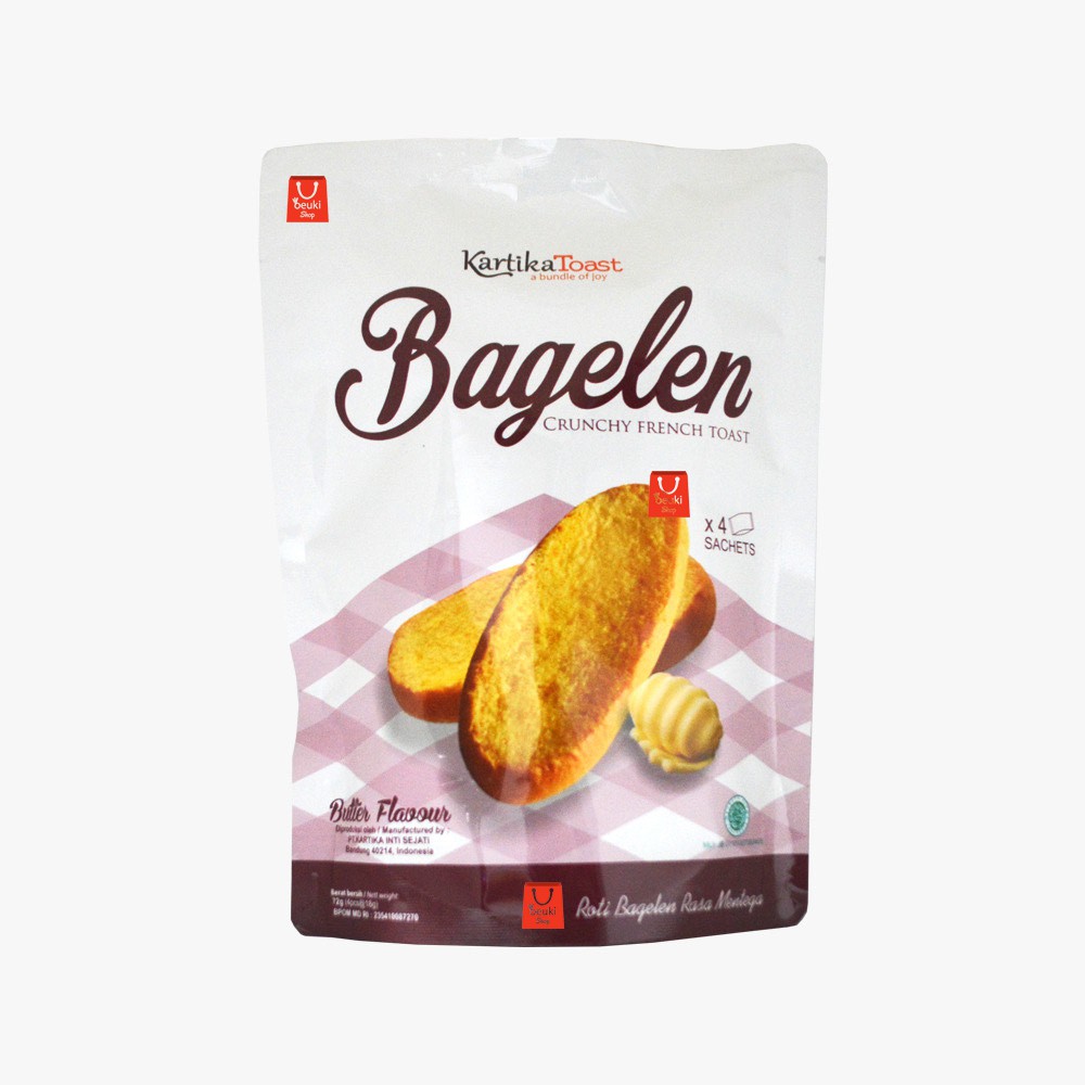 

POUCH Kartika Toast Bagelen Butter Oleh Oleh Bandung Kemasan Pouch - 72gr