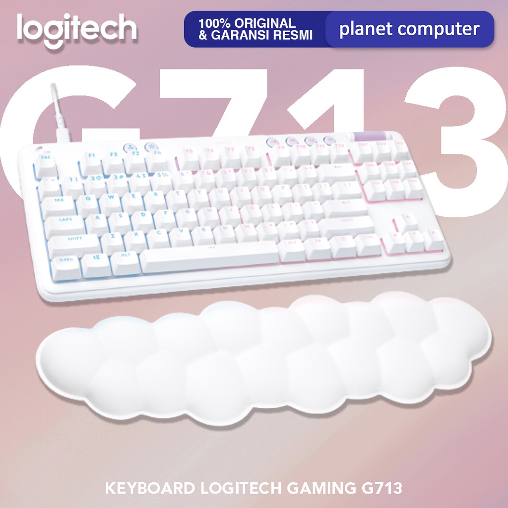 Logitech G713 Aurora Gaming Keyboard Mechanical G-713 Garansi Resmi