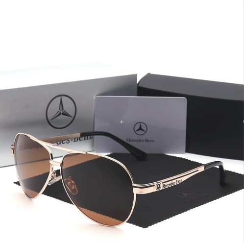 Kacamata Sunglass Fashion Cool Mewah Mercedes Benz Aviator Pilot Premium UV Protect Glasses