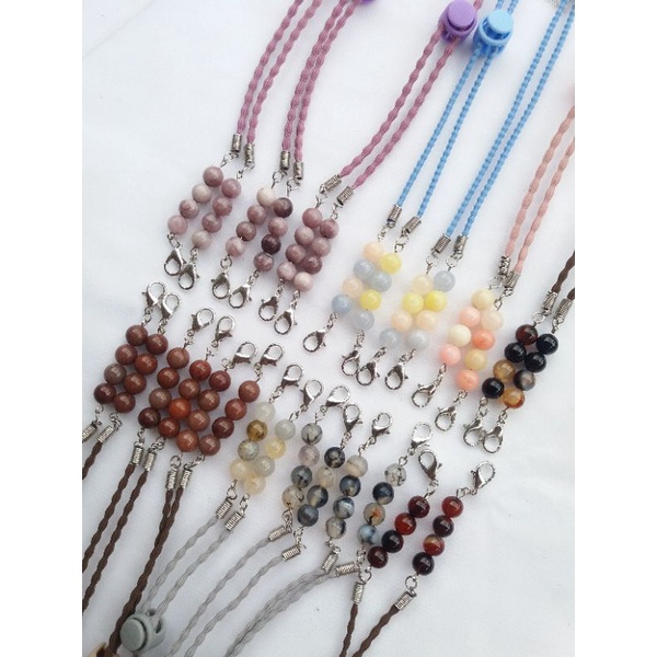 strap masker 2in1 batu alam strap masker premium