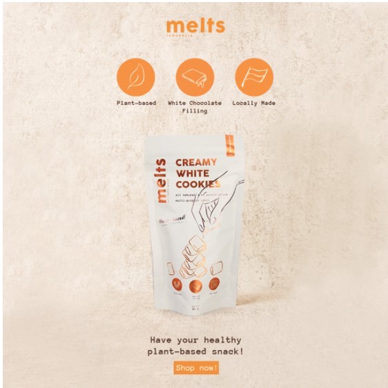 

MELTS Creamy White Cookies 40g