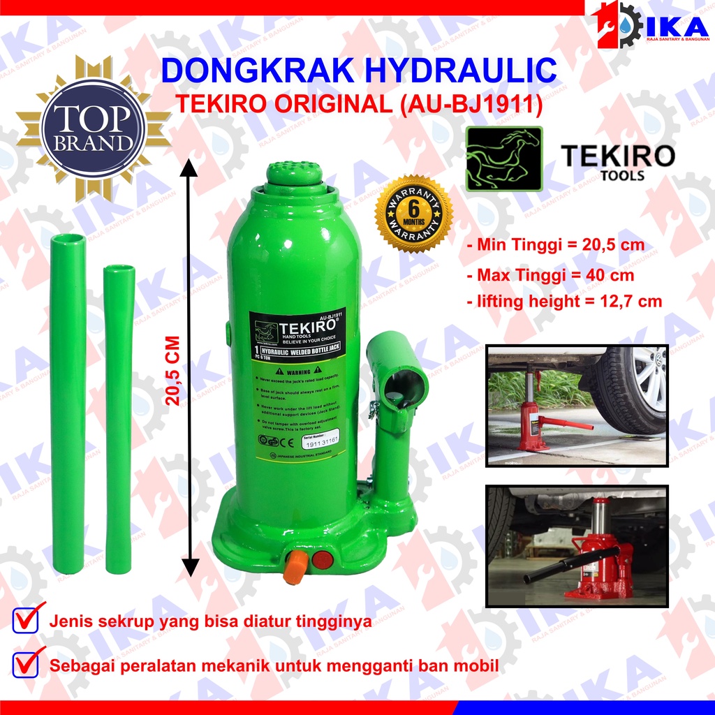 TEKIRO DONGKRAK BOTOL 6 TON - HYDRAULIC JACK 6 T - DONGKRAK MOBIL 6TON