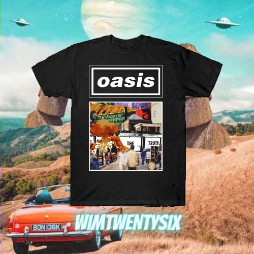 KAOS BAND OASIS THE MASTERPLAN VINTAGE TEE (UNISEX SLIMFIT T-SHIRT)