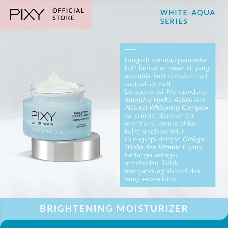 PIXY WHITE AQUA BRIGHTENING MOISTURIZER &amp; BRIGHTENING SLEEPING MASK 50G