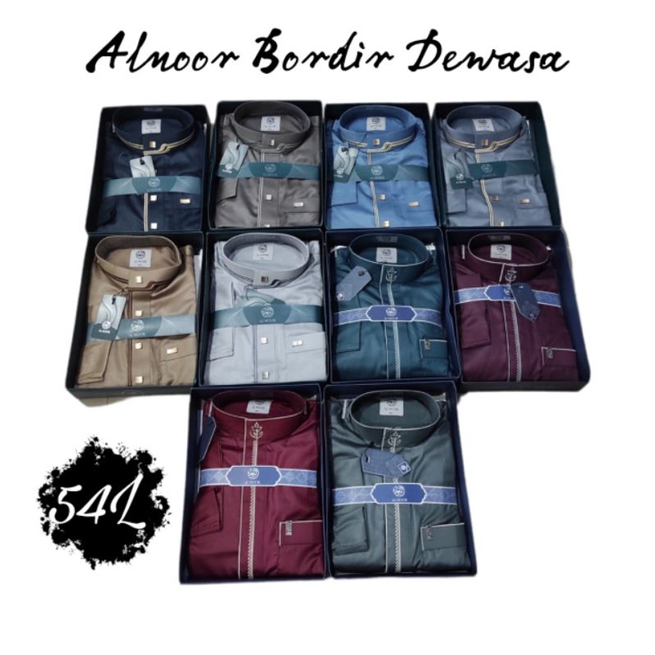JUBAH ALNOOR BORDIR DEWASA GAMIS AL NOOR BORDIR