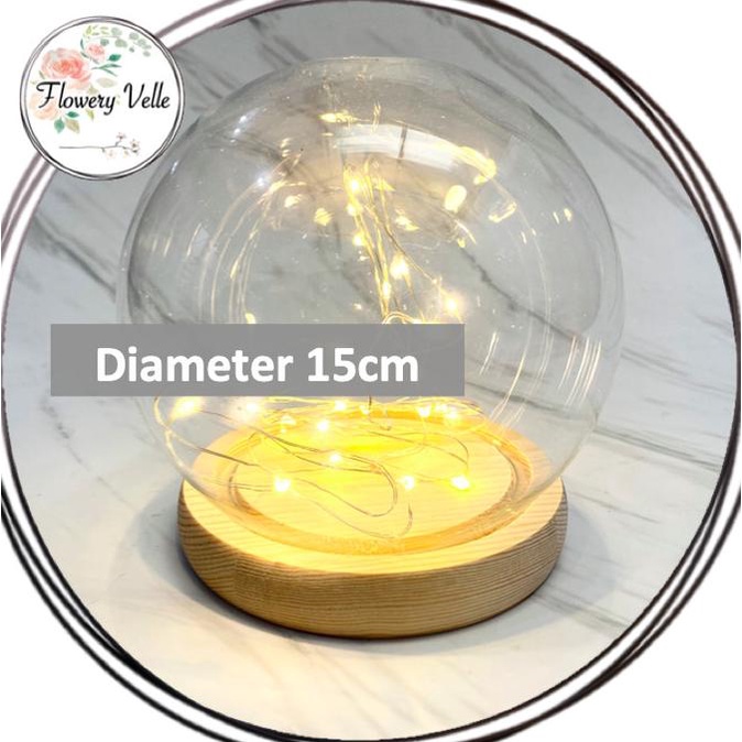 Glass Dome Bulat Besar Kubah Kaca Kosong Bola Kaca Glass Ball Dome
