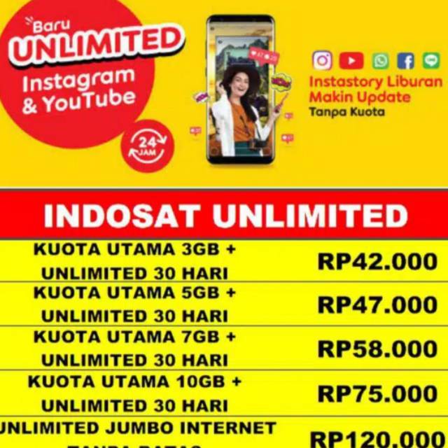 Indosat Unlimited 7 GB