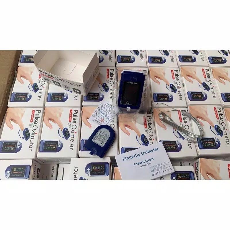 FINGERTIP PULSE OXIMETER OXIMETRY 100% ORIGINAL - PENGUKUR KADAR OKSIGEN DALAM DARAH &amp; DETAK JANTUNG