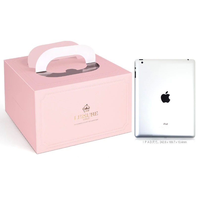 New Solid White Cardboard Cake Box Baked Packing Tools Colorful Disposable Box Bakery Restaurant