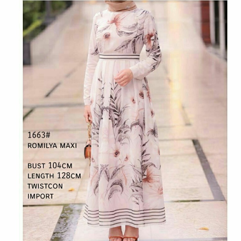 1663 Baju maxi dress gaun pesta wanita import baju maxi gaun dress pesta kondangan cewek import