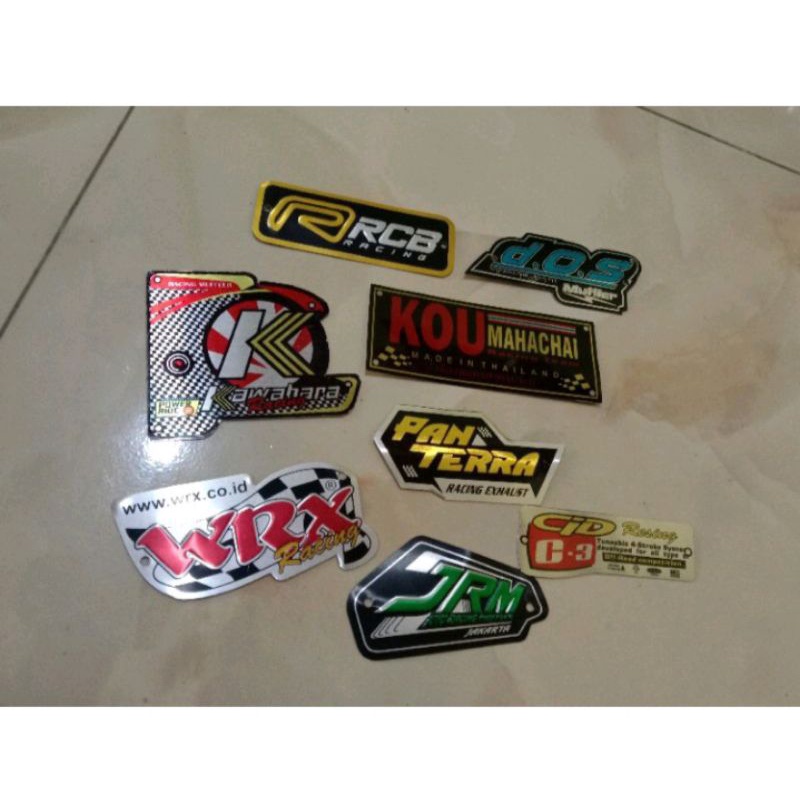 Merk knalpot Emblem knalpot DOS RCB WRX JRM FANTERA dll